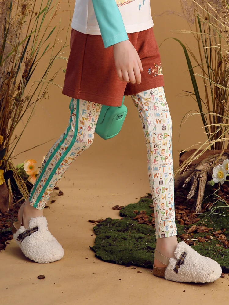 Girls Legging Cartoon Printed Stretch Fashion Pants