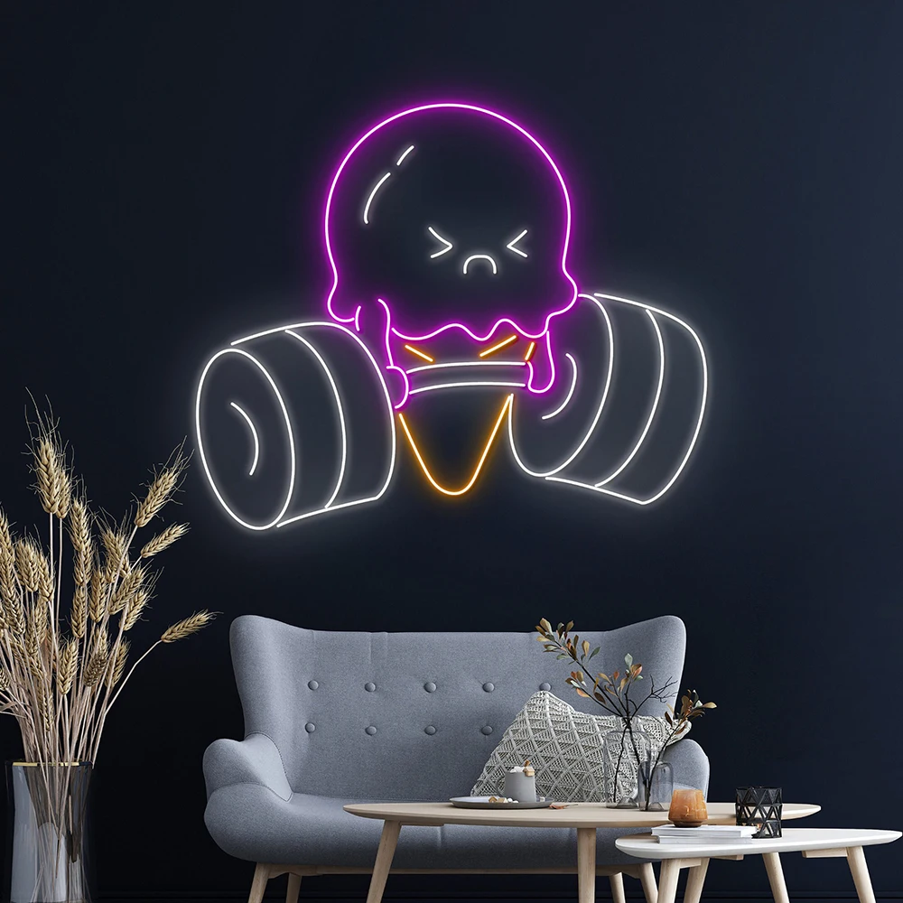 Ice Cream Does-luz de neón para decoración de dormitorio, letrero de neón personalizado para habitación de guardería, gimnasio, decoración de fiesta en casa, letrero Led, regalos de cumpleaños