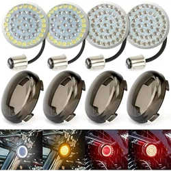 Motorcycle 2PCS 1157 Front Rear LED Turn Signal Lights Bulbs Kit for Bullet Style Harley Touring Street Road Glide 1986-2023