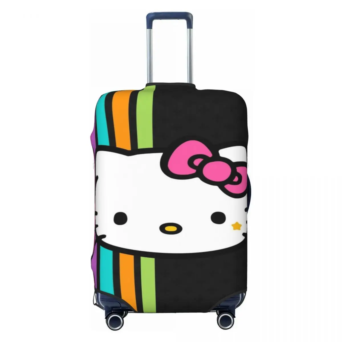 

Custom Funny Hello Kitty Cartoon Luggage Cover Protector Washable Travel Suitcase Covers