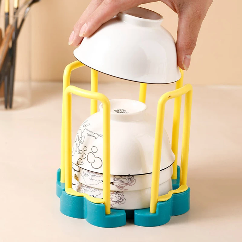Geschirr Schüssel Platte Halter Versenkbare Desktop Schüssel Lagerung Rack Kunststoff Ablauf Wasser Regal Hohl Atmungsaktive Organizer Werkzeug