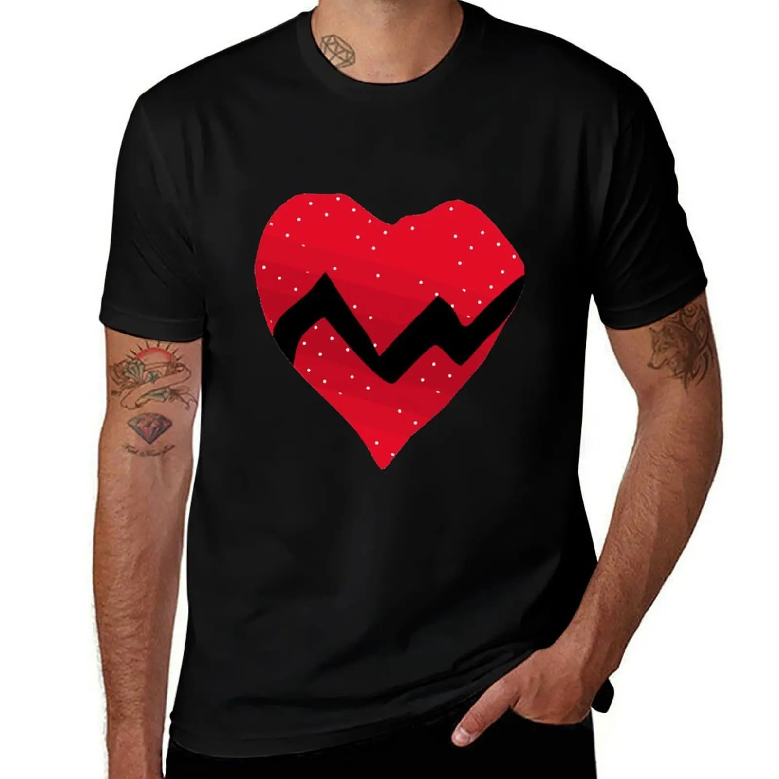 

Kanye West 808s & Heartbreaks Heart T-Shirt All Match Basic Short Sleeve Top
