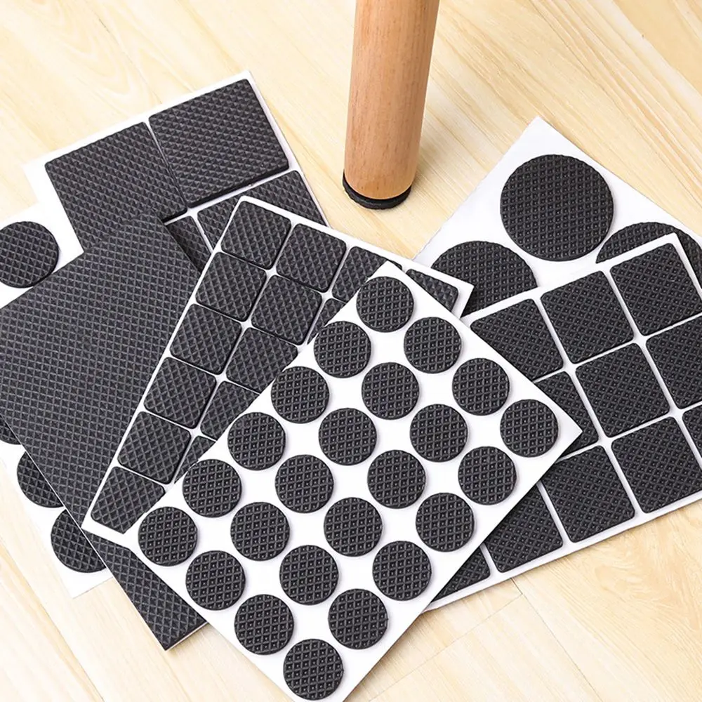 1/2/6/15/24PCS Furniture Leg Pads Chair Fittings Bumper Self-adhesive Floor Protector Anti Noisy Anti-slip Mat Furniture Leg Pad