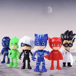 PJ Mask Toy Set Anime Figure Action Figure Catboy Owlette Style  PVC Statue Collection Model Kid Doll Presents for The Children