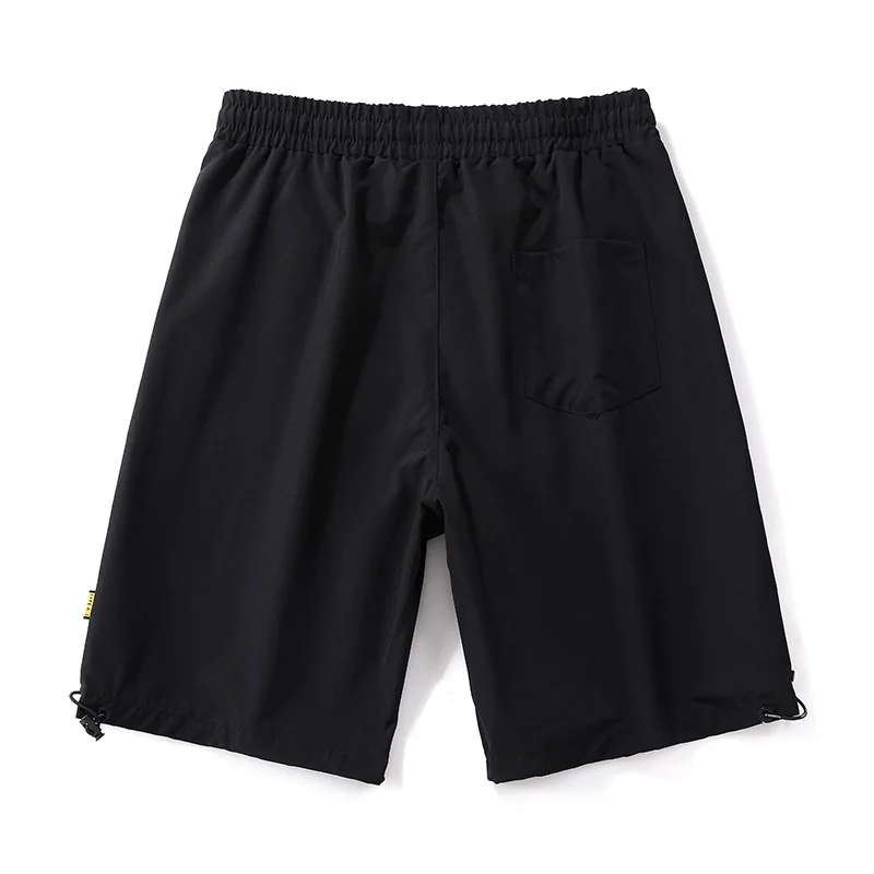 Summer Stylish Patchwork Casual Shorts Youthful Vitality Contrasting Colors Men's Clothing Elastic Drawstring Loose Knee Pants