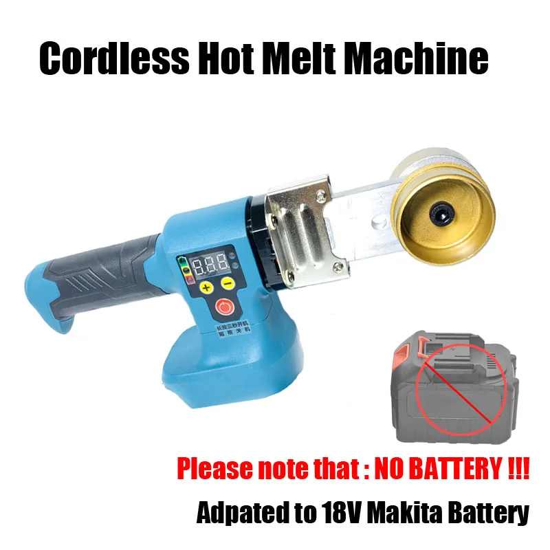 

Cordless Hot Melt Machine Electric PPR Water Pipe Melter Plastic Welding Machine With Replacement Heads For Makita 18V Battery