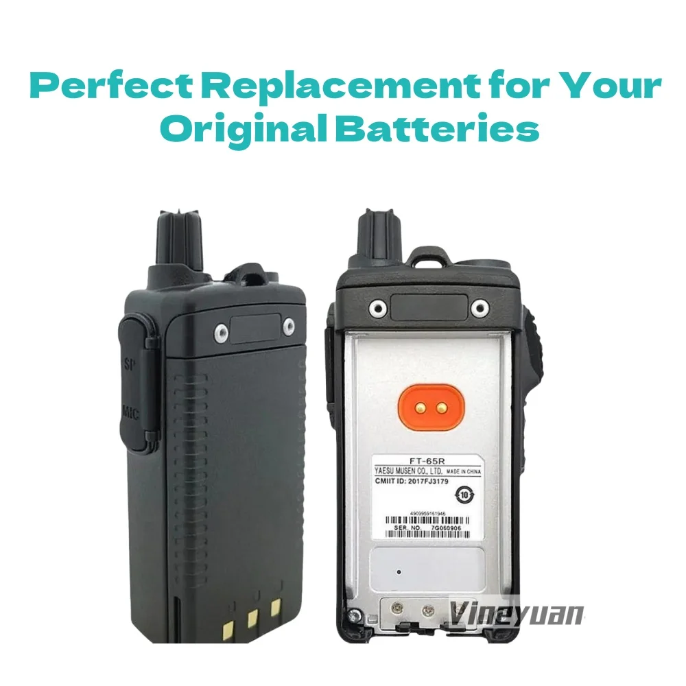 7.4V 1950mAh SBR-25Li Replacement Battery for Yaesu FT-25 FT-25R FT-65 FT-65R FT-65E FTA-250 FTA-250L SBR-26Li Two Way Radio