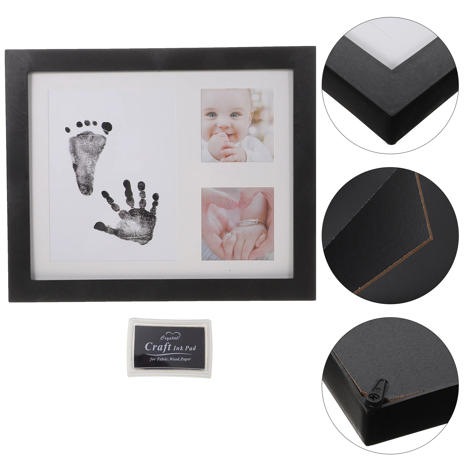 

Growth Photo Frame Baby Milestone Picture Frames Handprint Newborn Footprint Book Memory