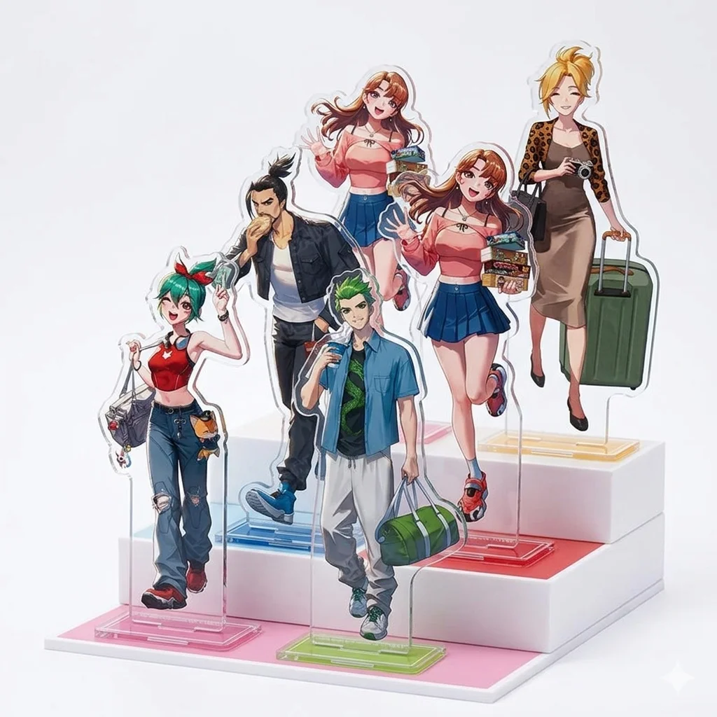 OW Overwatch D.Va Kiriko Hanzo Genji Acrylic Stand Anime Keychain Collection Desktop Acrylic Standee Holder Display Multi Model