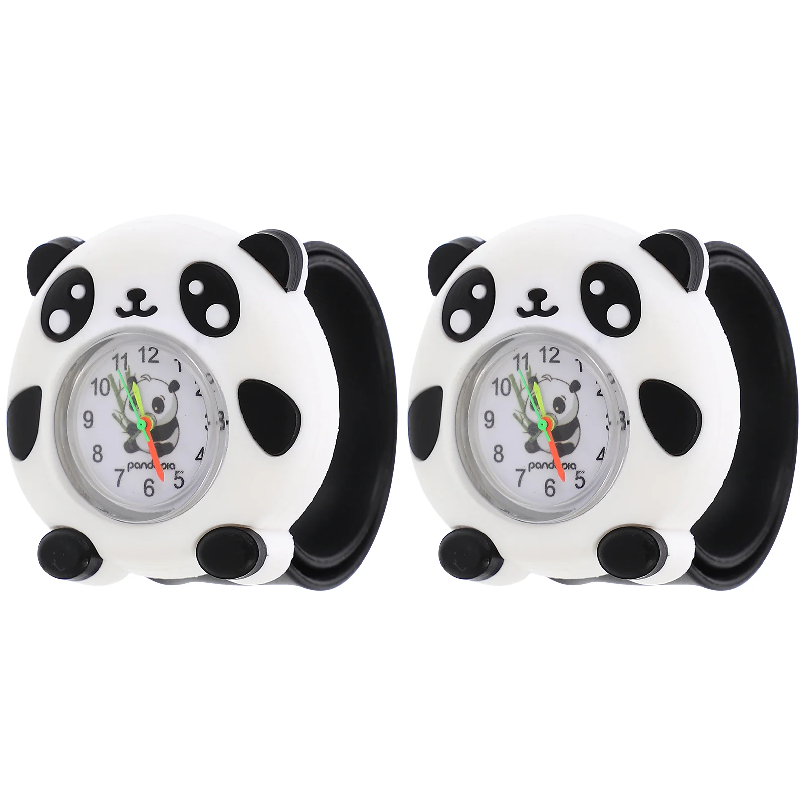 2 Pcs Children\'s Flapping Watch Lovely Gift Watches Smart Panda for Kids Silica Gel Silicone Baby