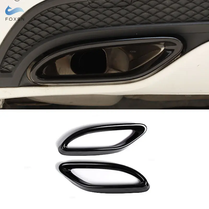 

For Mercedes Benz B C E Class W205 W166 W212 W213 CLA GLC GLS GLE C117 X253 W246 Car Tail Muffler Exhaust Pipe Output Cover Trim