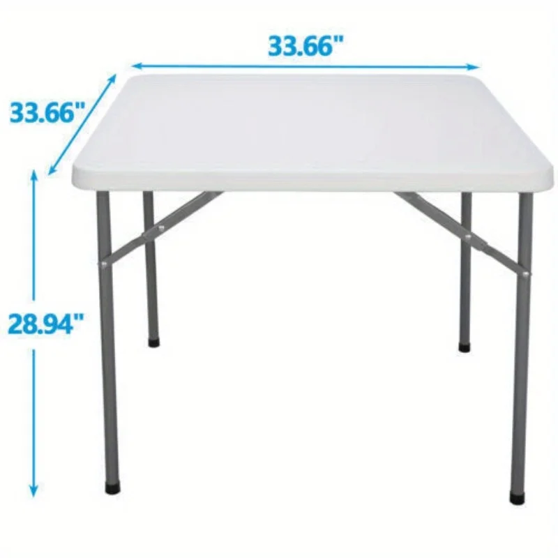 Plastic 3/4/6/8\' Folding Table Portable Dining Picnic Party Table w/Handle White