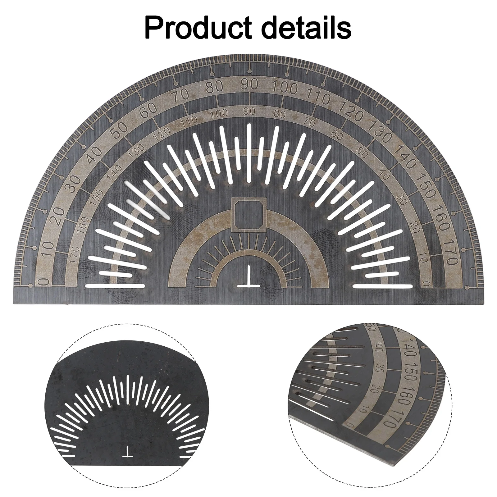 180 Degree Protractor Angle Measuring Tool Architectural Design Ruler Circle Drawing Protractor 125 X 67 X 1mm
