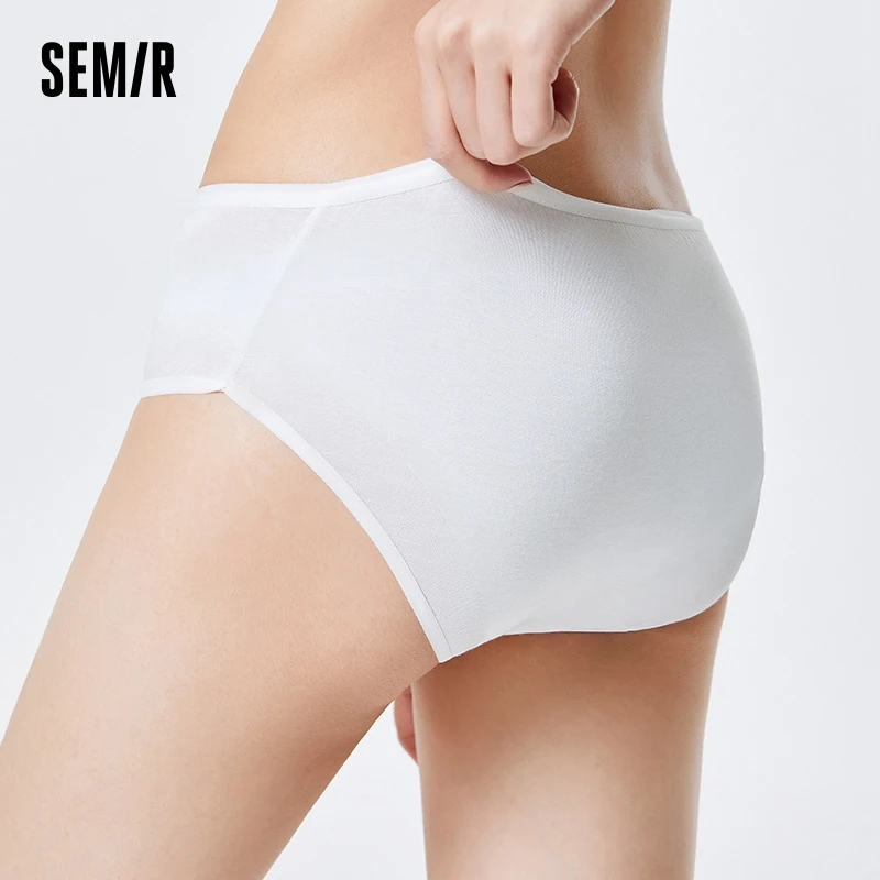 Semir Underwear Women Comfortable Fresh Antibacterial Briefs Healthy Breathable Underwear