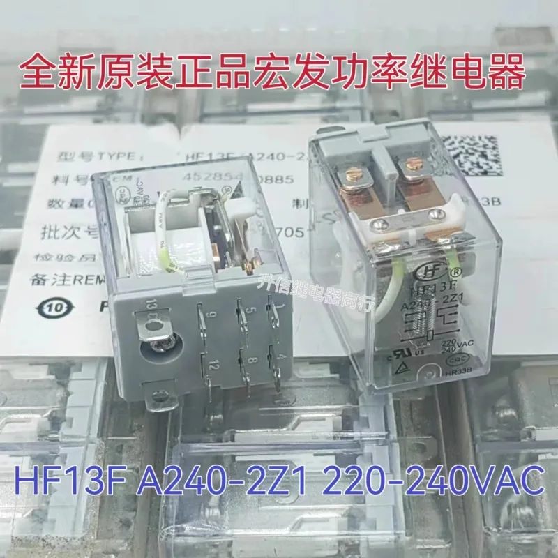 

（Brand New Original）1pcs/lot 100% original genuine relay:HF13F A240-2Z1 220-240VAC JQX-13F power relay 8pins