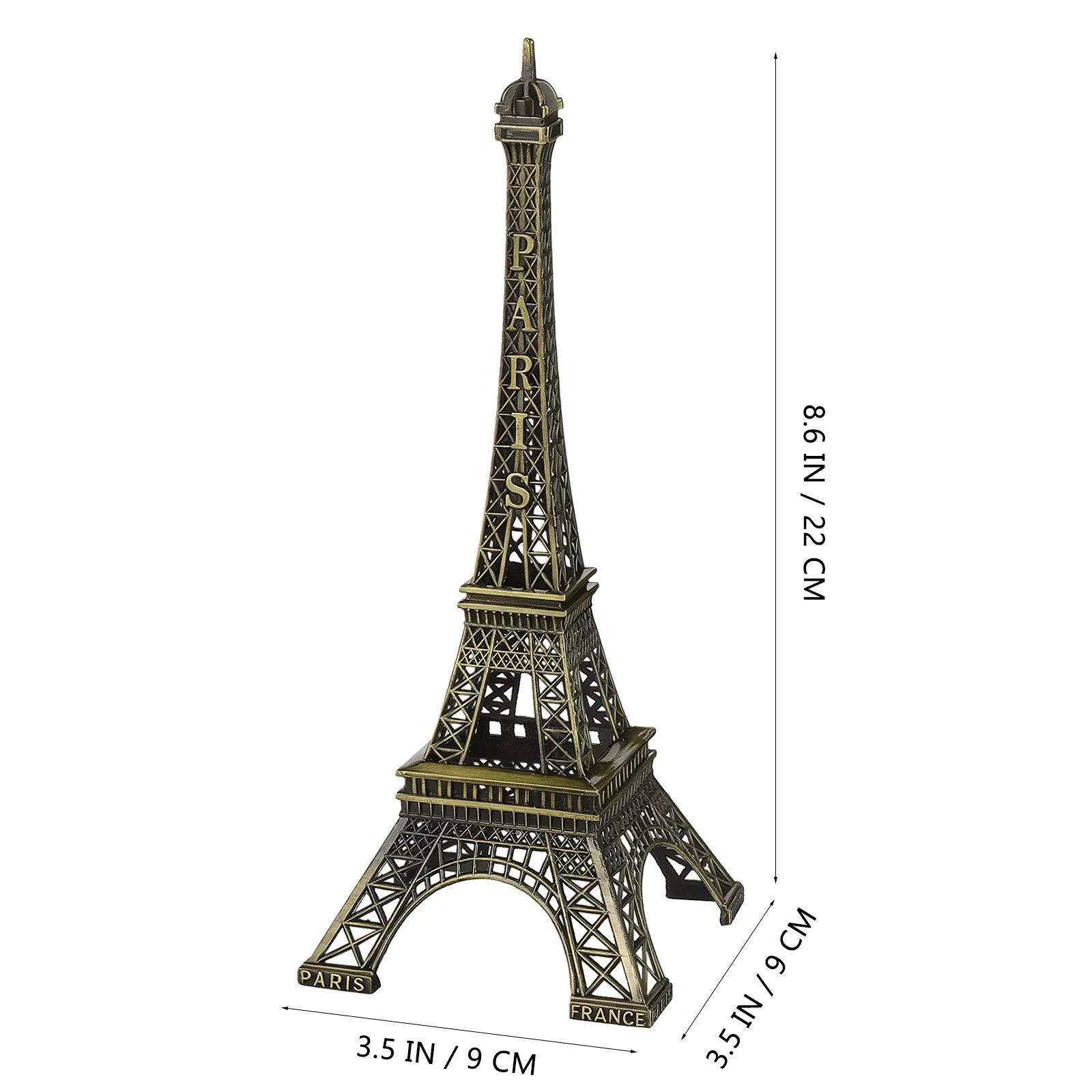 Desktop Eiffel Tower Adornment Fine Workmanship Retro Metal Architecture Ornament for Home Office Hotel Restaurant Decor Gift