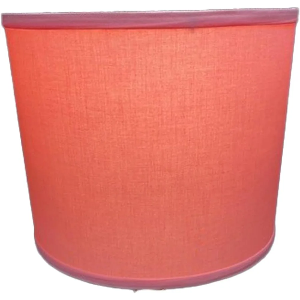 Linen Primrose Fabric Drum Lampshade with 12 Top Diameter, 12 Bottom Diameter, and 10 Height for Spider Attachment