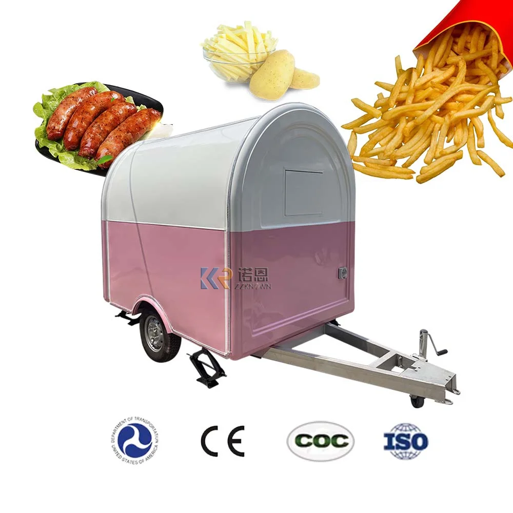 2023 New Mobile Fast Food Truck Kiosk Stand Food and Behevrage Food Tailer with Equipment Hotdog Vending Car