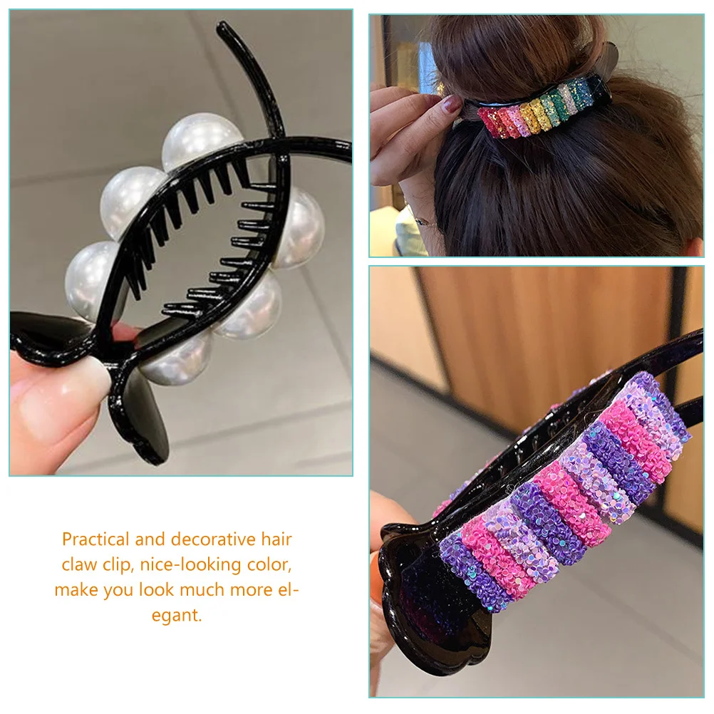 3 قطع من مشابك مخلب الشعر للنساء والفتيات، إكسسوارات أنيقة متينة وعملية لمختلف المناسبات، أداة تصفيف الشعر الأنيقة #5