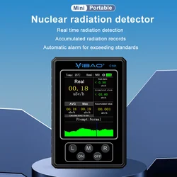 El nükleer radyasyon dedektörü ev laboratuvar çok radyoaktif Geiger sayacı dijital TFT ekran X X γ-Rays Tester