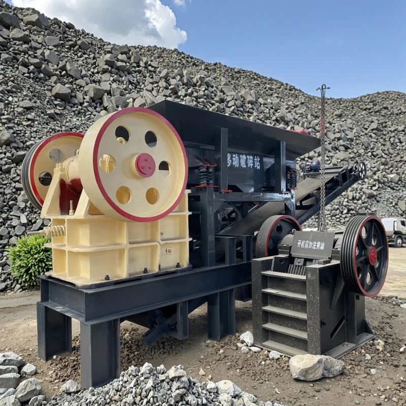Machine For The Portable Mobile Stone Rock Gold Ore Diesel Jaw Crusher