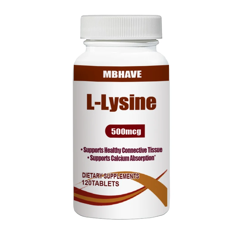 

L-Lysine 500mg 120 PCS Supports repair & maintenance of tissue* Involved in collagen formation*