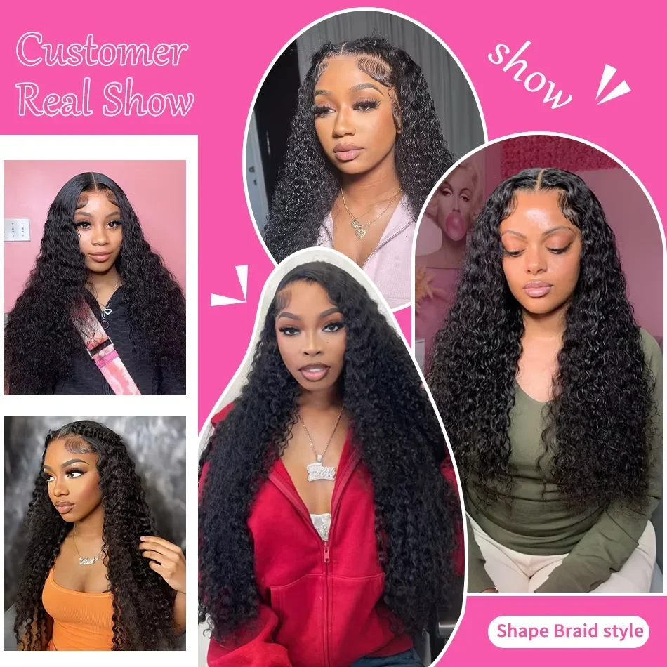 Fasci di capelli umani ricci da 30 40 pollici onda profonda capelli grezzi al 100% 2 3 4 pacchi non trasformati doppia trama estensioni dei capelli vergini tessuto