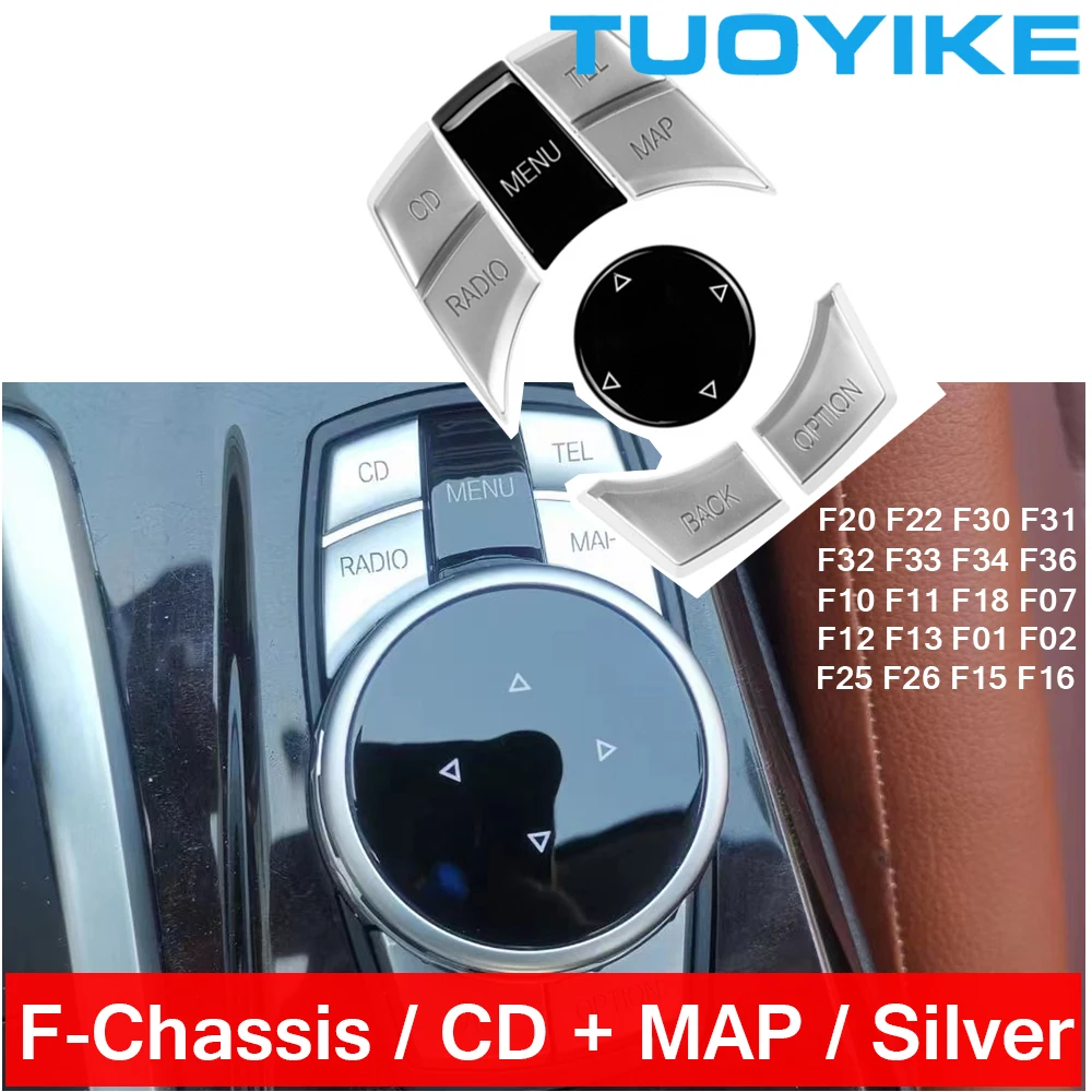 Auto Interieur Cic I-Drive Multimedia Knop Chrome Voor Bmw X3 X4 X5 X6 F20 F22 F30 F32 F36 f10 F07 F06 F01 F02 F25 F26 F15 F16