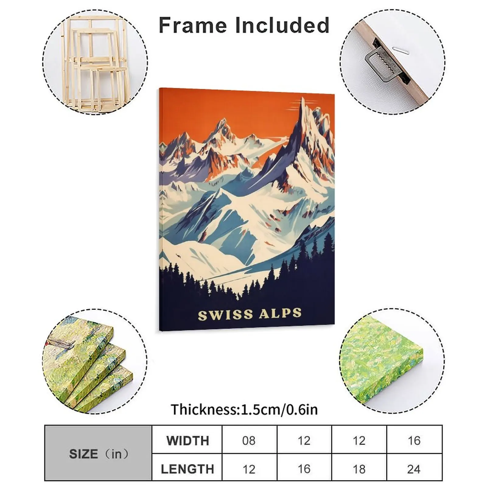 Les Deux Alpes Les Gets une symphonie neige et soleil Ski Poster Canvas Painting Cinema Wall Mural Framed Wall Paintings