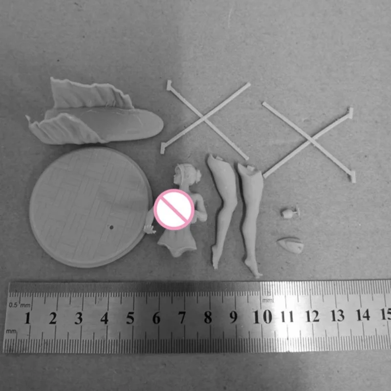 Hausfrau-Harzfiguren-Modellbausatz im Maßstab 1:24, 75 mm, Montage, unmontierte Dioramen, unbemalte Statuetten, Spielzeug