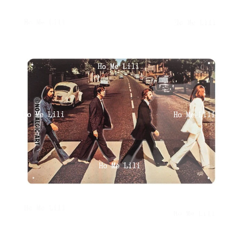 Nostalgic-Art Retro Tin Sign Fab4 Abbey Road Gift Idea For Fans Made Of Metal Vintage Design