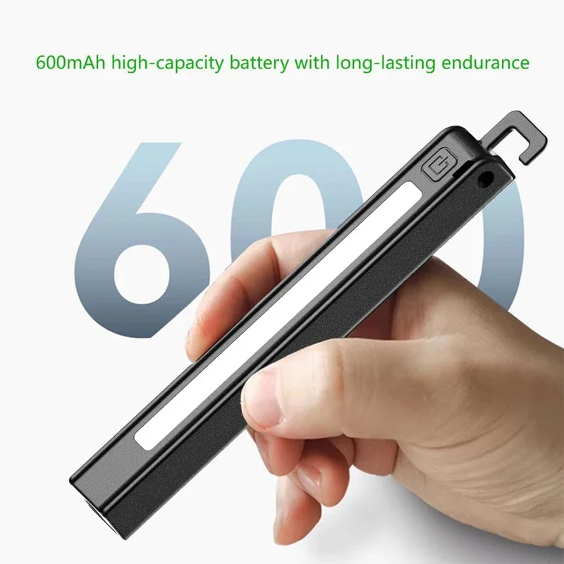 Lampe de travail pliante LED avec stylo de travail COB, 180 °   Lampe de travail de réglage avec aimant de règle multifonction 180 °   Réglage