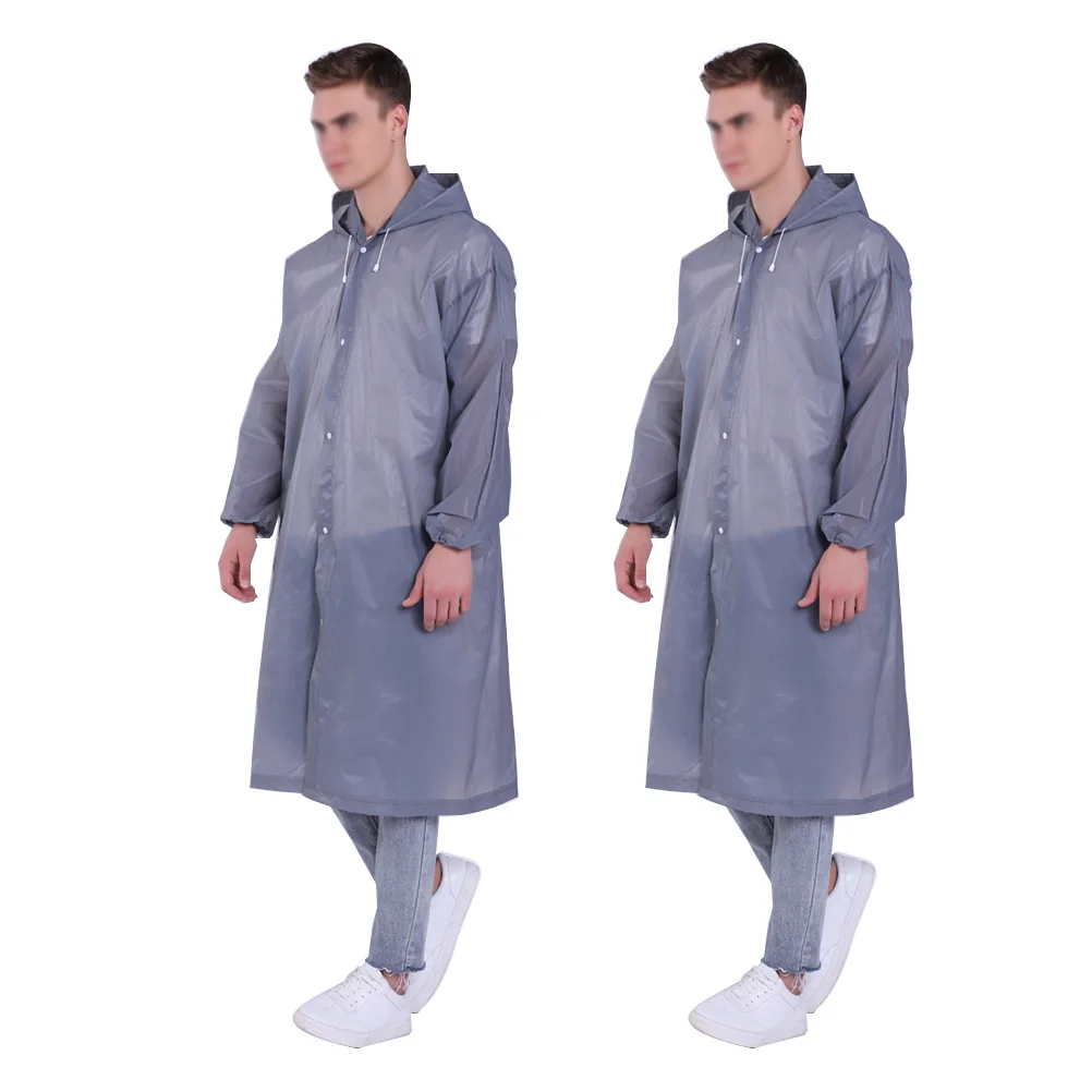 

2Pcs AdultRaincoat PortableClearPoncho LightweightDurable WaterproofFastDry Hooded OutdoorActivities OneSizeFitsMost AdultsKids
