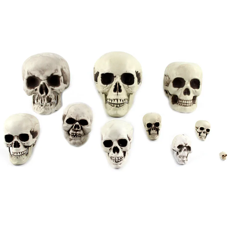 Tất Cả Các Kích Thước Sọ Người Đầu Đồng Hồ Treo Hộp Sọ Halloween Hình Chống Đỡ Nhà Sự Kiện Cho Tiệc Lễ Hội Halloween Tiếp Liệu