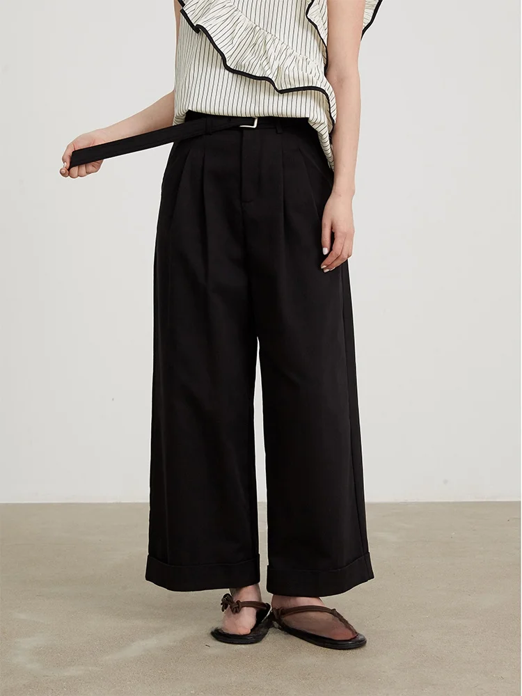 

Брюки прямого кроя Passion Loose Casual Tee Color L, хлопковые, женские, летние, модные, удобные