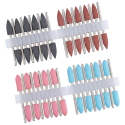 10pcs Nail Drill Bits Silicone Milling Cutter for Manicure Eletric Files Machine Accessories Nail Buffer Polisher Grinder Tool