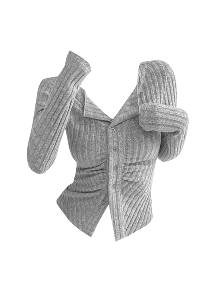 

Женский длинный трикотаж размера плюс V-Ne на пуговицах, повседневный, корейский, модный, весенне-осенний сезон, груша, авпа, боди pe