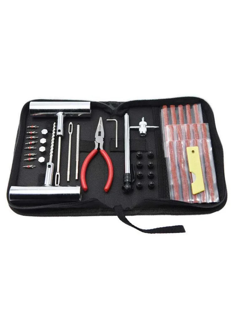 AliExpress NONE Tyre Repair Kit Puncture Plug Set Auto Bike Tire Repair Car Tire Change Tools Motorcycle Car Accessories 45pcs Studding Set