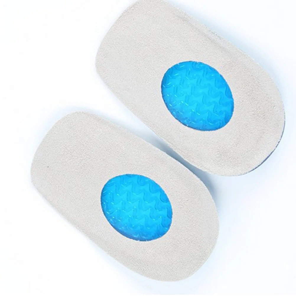 충격 흡수 하프 패드 힐 통증 완화 패드, 탄성 젤 힐 안창, 남녀 공용, 다크 블루 L 40-46, 1 쌍