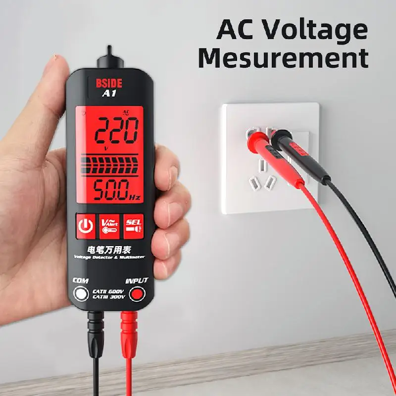 A1 Fully Automatic Anti-Burn Intelligent Digital Multimeter Digital LCD Backlight multimetro Voltage Ohm NCV Hz Live wire Tester