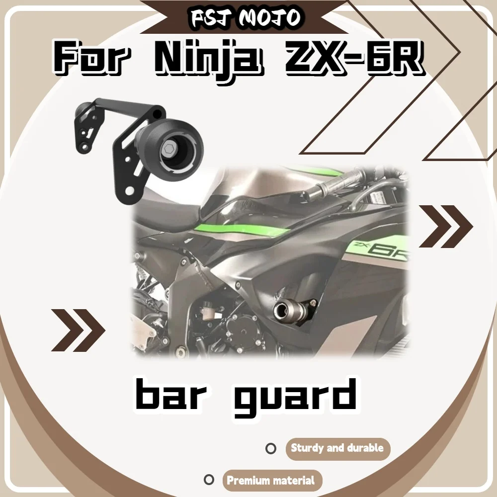 For Ninja ZX-6R All-Round Body Safety Bumper, Reinforced Thick Bracket Anti-Deformation Frame Anti-Collision Crash Protector