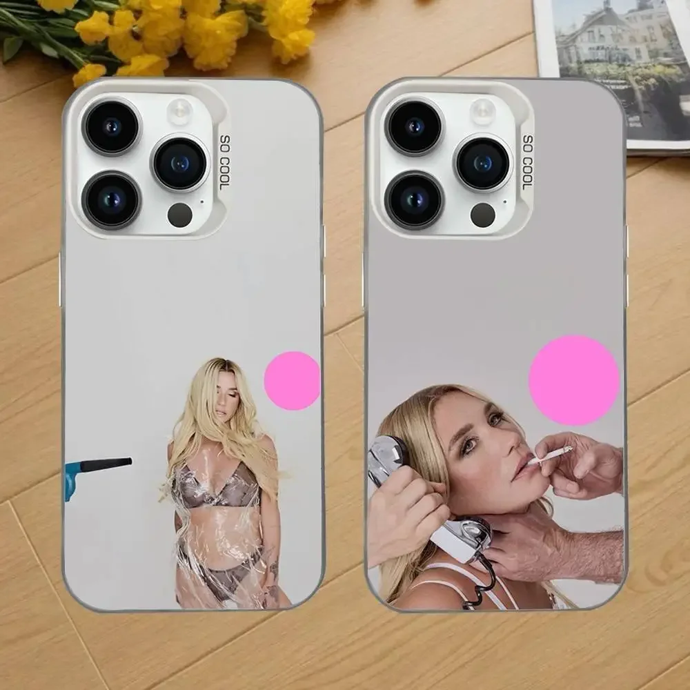 

K-Kesha P-Period Phone Case For iPhone 16,15,14,13,12,11,Mini,Pro,SE,MAX White Matte Shockproof Cover