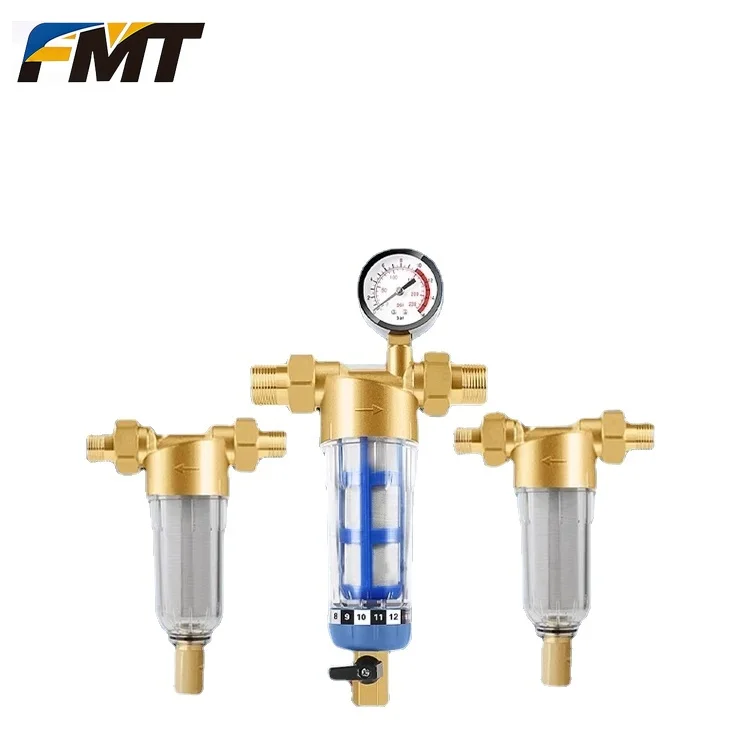 

Предфильтр из цельной меди для бытового использования, с обратной промывкой, для водопроводной воды, большой поток, очистка воды для всего дома