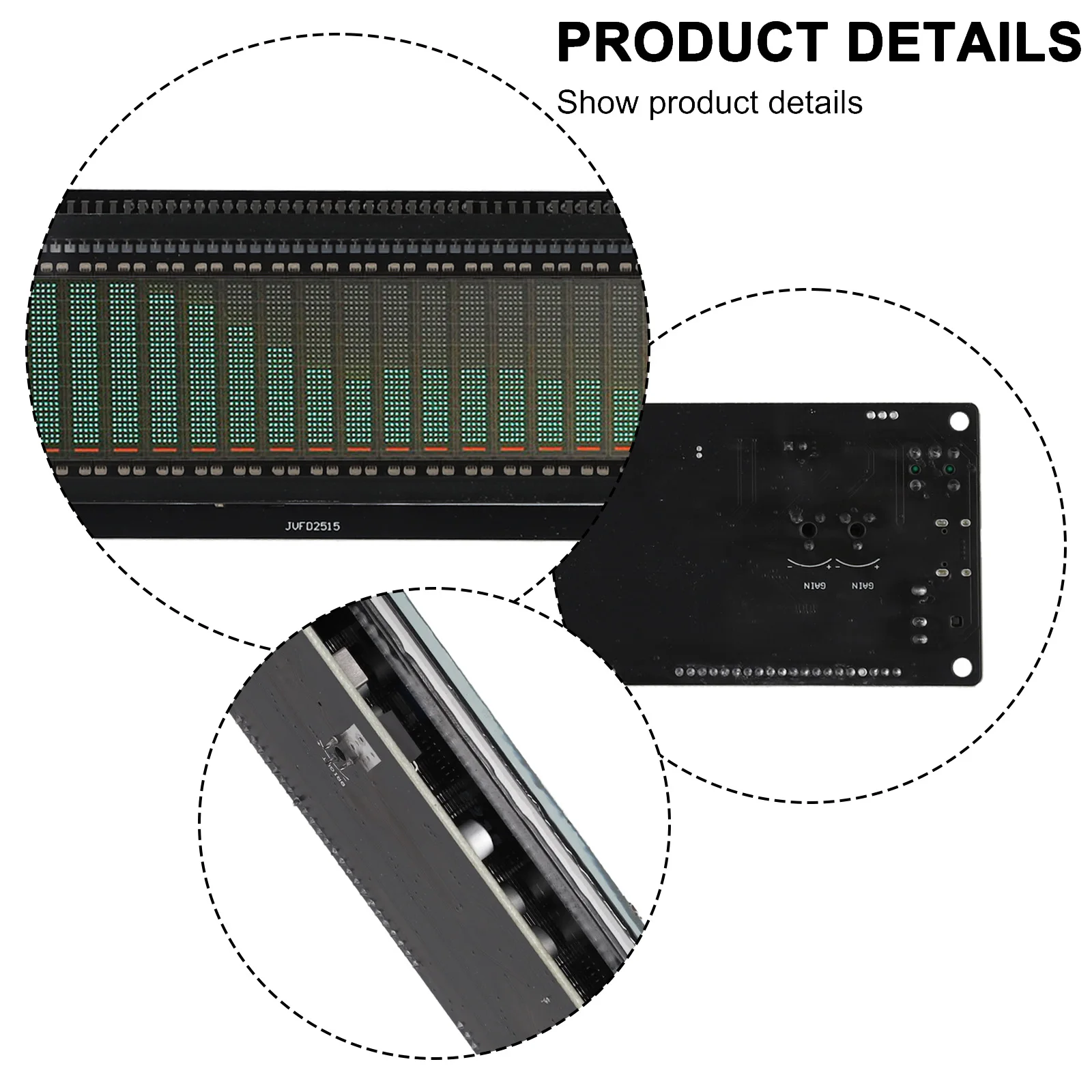 AK2515 MIC Pick Up Audio Spectrum VFD Sound Level Meter VU Meter Screen Display Pickup Audio Spectrum Signal Spectrum Analyzer