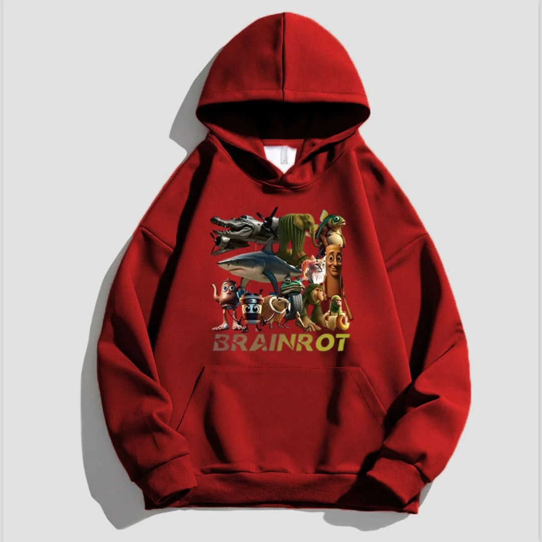 

Children's hooded sweatshirt with creative animal combination prints from the Shanhaijing series suitable for daily wear