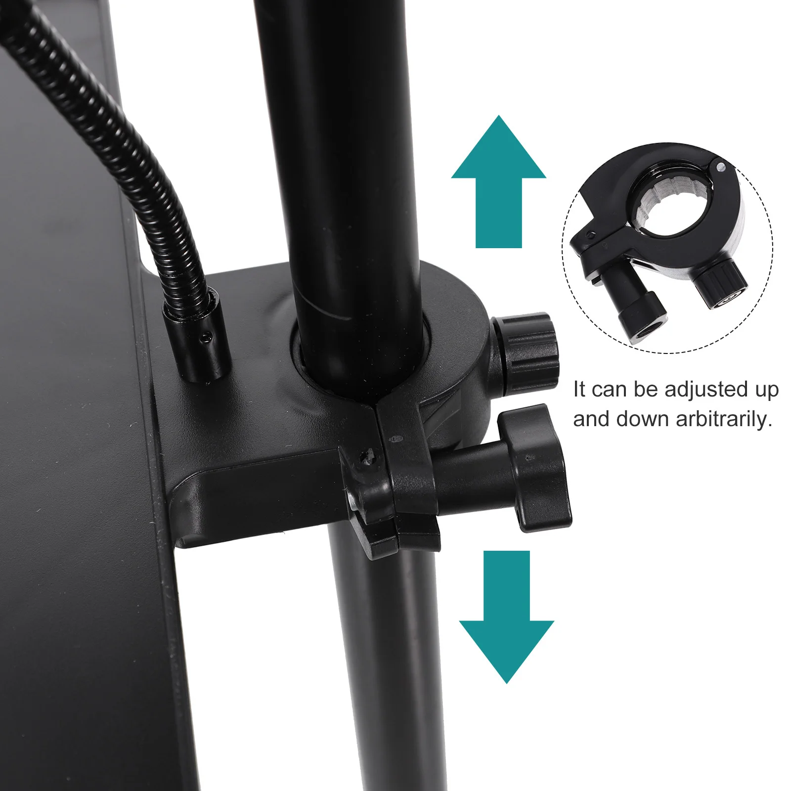 

Sound Card Tray Microphone Stand Clip on Rust Resistant Live Broadcast Shelf Live Sound Card Tray Microphone Rack Stand