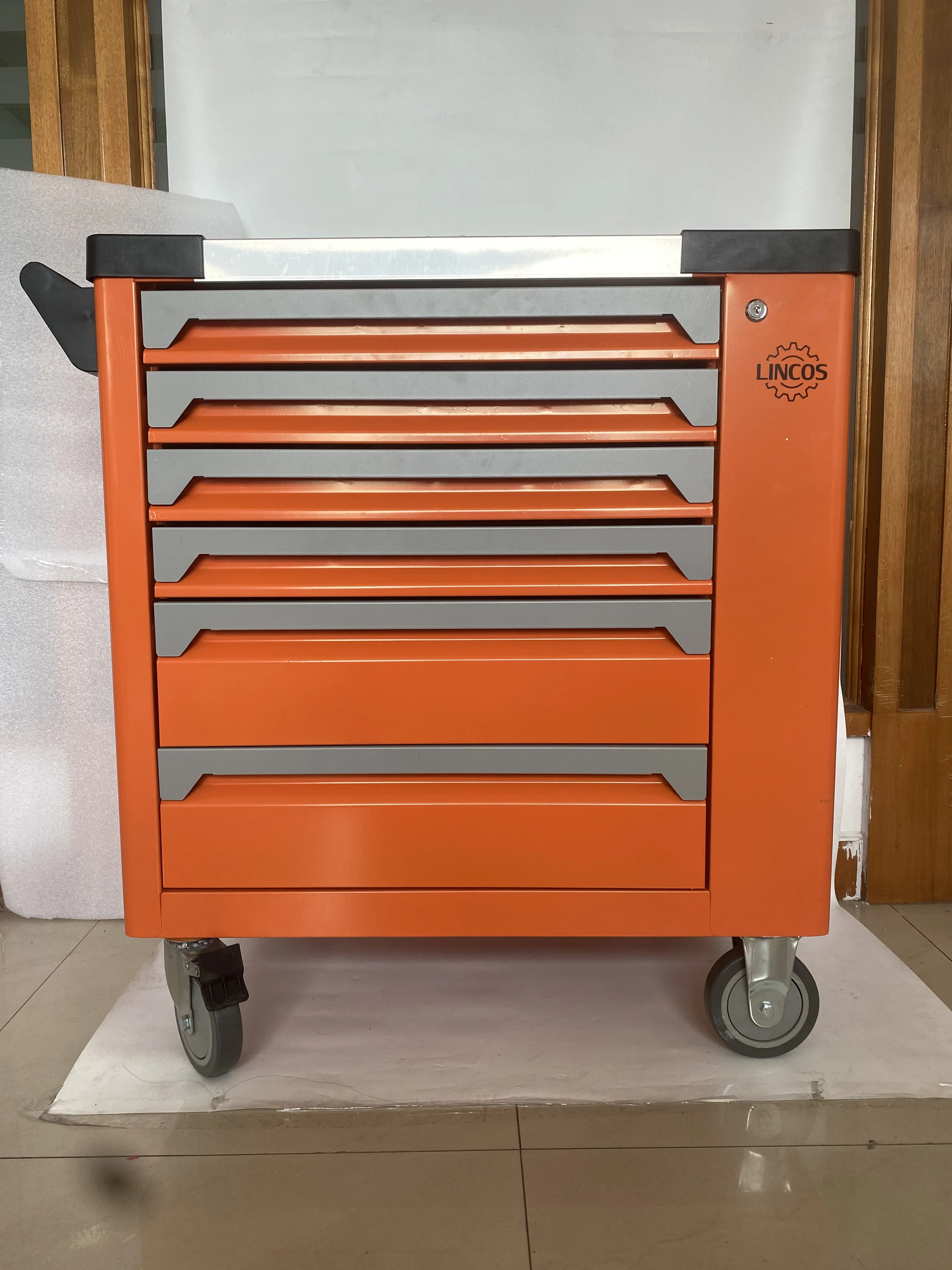 Srunv 234 Pcs Repairing Car Toolkit In Roller Cabinet Workbench With 7 Drawers Tool Storage Box