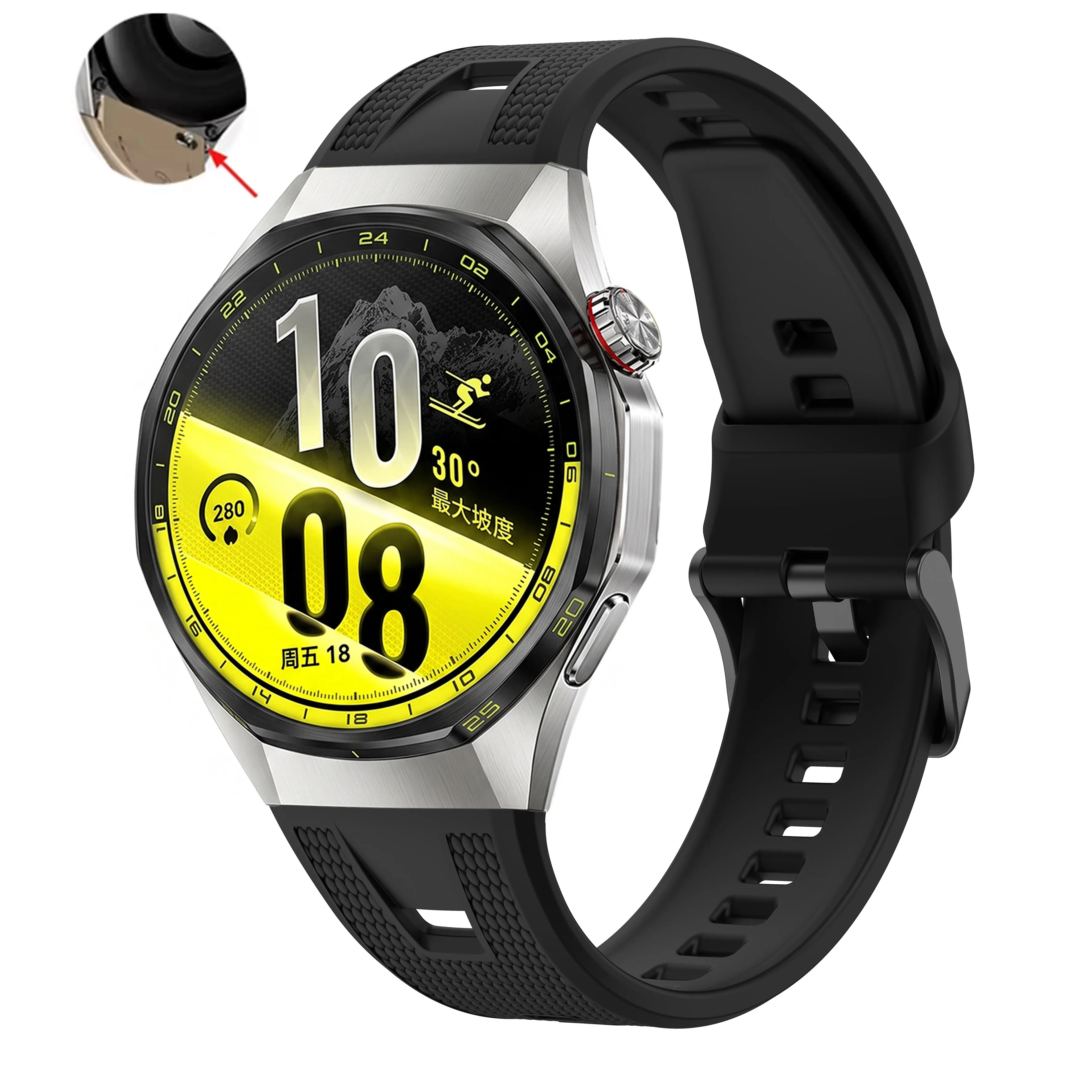 Original 1:1 Nahtloses Armband für Huawei Watch GT 7 Pro 46mm Sport Silikon Atmungsaktives Armband Correa HUAWEI Watch GT 6 Pro Band – Detail 11