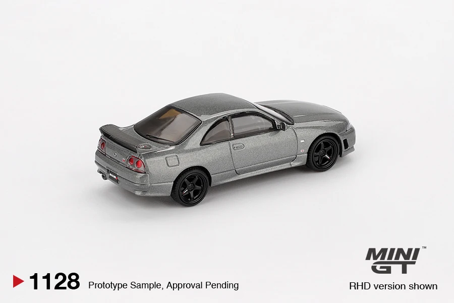 MINIGT 1/64 نيسان سكاي لاين GT-R رمادي معدني داكن MGT01128-CH سيارة سبيكة موتور سيارة دييكاست نموذج معدني لعب أطفال بنين