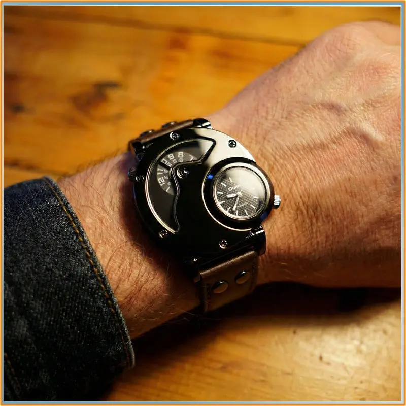 

Retro Industrial Style Steampunk Style Anime Watch Large Dial Leather Strap Fashion Wristwatch Toy Gift For Fans